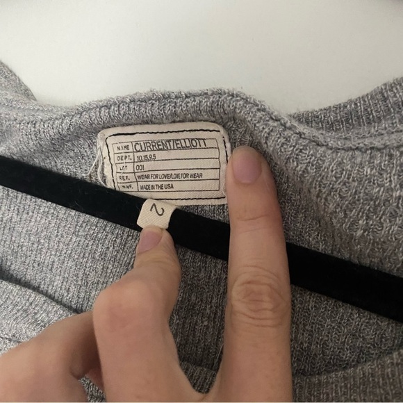 𝅺CURRENT / ELLIOT The Side Zip Stadium Sweatshirt Sz 2 - Picture 6 of 7